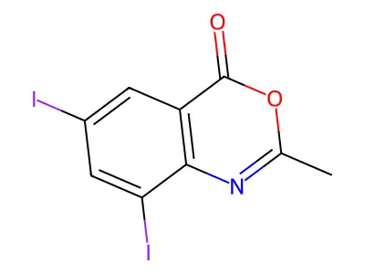 6,8-Diiodo-2-methyl-4H-3,1-benzoxazin-4-one structure