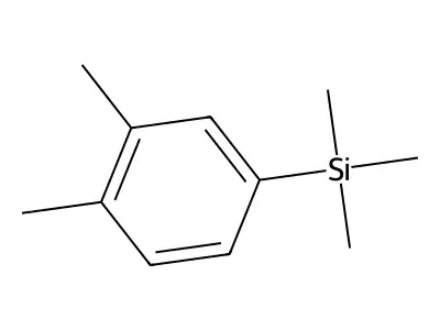 1-(Trimethylsilyl)-3,4-dimethylbenzene structure