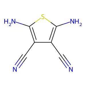 2,5-Diamino-3,4-dicyanothiophene structure