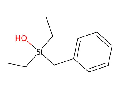 Benzyldiethylsilanol structure