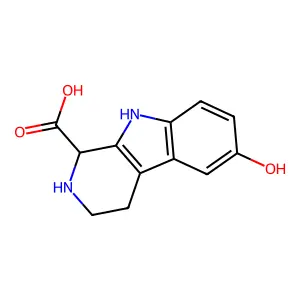 1H-Pyrido(3,4-b)indole-1-carboxylic acid, 2,3,4,9-tetrahydro-6-hydroxy- structure