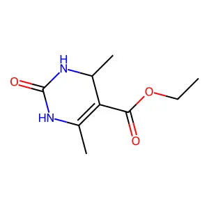 Ethyl 1,2,3,4-tetrahydro-4,6-dimethyl-2-oxo-5-pyrimidinecarboxylate structure