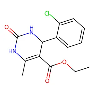 4-(2-CL-PH)-6-ME-2-Oxo-1,2,3,4-4H-pyrimidine-5-carboxylic acid ethyl ester structure