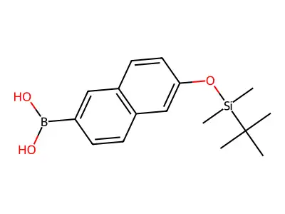 (6-((tert-Butyldimethylsilyl)oxy)naphthalen-2-yl)boronic acid structure