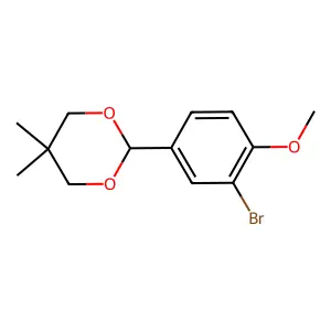 2-(3-Bromo-4-methoxyphenyl)-5,5-dimethyl-1,3-dioxane structure