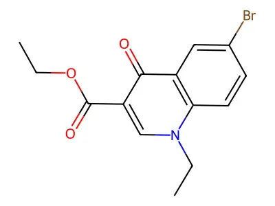 Ethyl 6-bromo-1-ethyl-4-oxo-1,4-dihydroquinoline-3-carboxylate structure