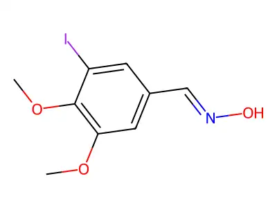 N-[(3-iodo-4,5-dimethoxyphenyl)methylidene]hydroxylamine structure