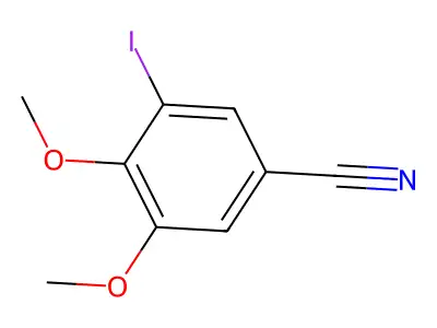 3-Iodo-4,5-dimethoxybenzonitrile structure