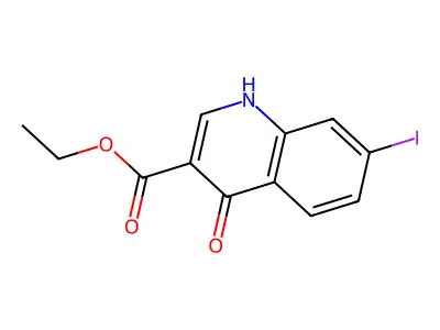 Ethyl 4-hydroxy-7-iodoquinoline-3-carboxylate structure