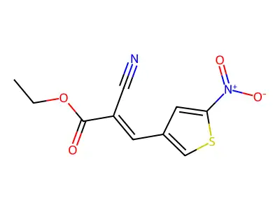 Ethyl 2-cyano-3-(5-nitrothiophen-3-yl)prop-2-enoate structure
