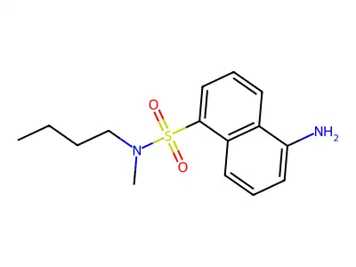 5-amino-N-butyl-N-methylnaphthalene-1-sulfonamide structure