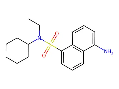 [(5-Aminonaphthyl)sulfonyl]cyclohexylethylamine structure