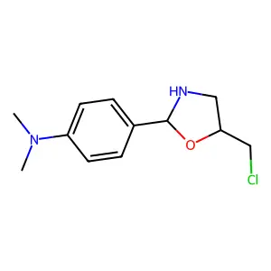 4-[5-(Chloromethyl)-1,3-oxazolidin-2-yl]-N,N-dimethylaniline structure
