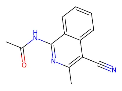 1-Acetamido-4-cyano-3-methylisoquinoline structure