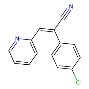 2-吡啶丙烯腈,α-(对氯苯基)-(8CI) structure