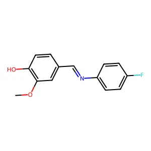 4-{[(4-Fluorophenyl)imino]methyl}-2-methoxyphenol structure