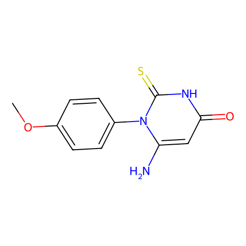 6-amino-1-(4-methoxyphenyl)-2-thioxo-2,3-dihydropyrimidin-4(1H)-one structure
