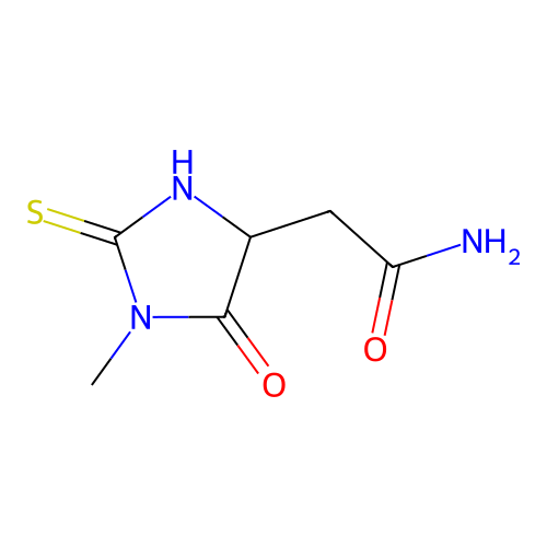 2-(1-Methyl-5-oxo-2-thioxoimidazolidin-4-yl)acetamide structure
