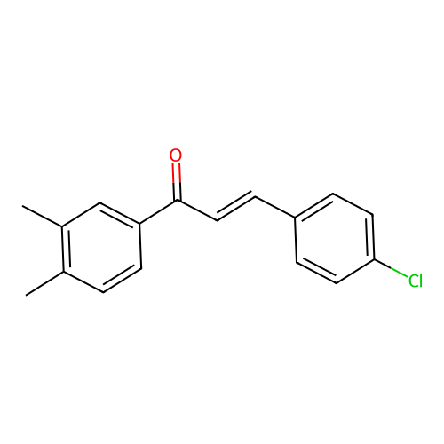 (2E)-3-(4-Chlorophenyl)-1-(3,4-dimethylphenyl)prop-2-en-1-one structure