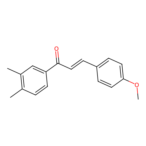 (2E)-1-(3,4-Dimethylphenyl)-3-(4-methoxyphenyl)prop-2-en-1-one structure