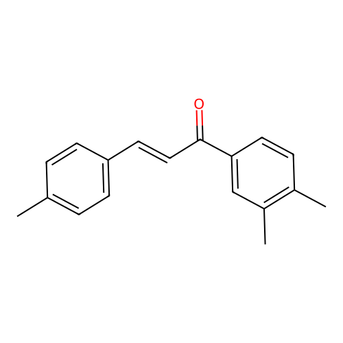 (2E)-1-(3,4-Dimethylphenyl)-3-(4-methylphenyl)prop-2-en-1-one structure