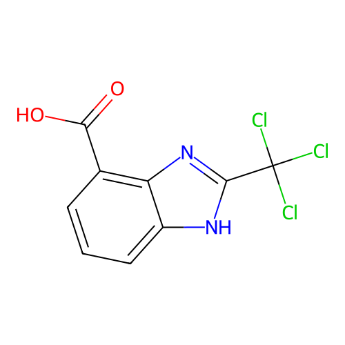 2-(trichloromethyl)-1H-benzimidazole-4-carboxylic acid structure