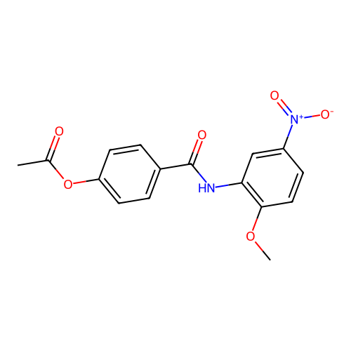 4-[(2-Methoxy-5-nitrophenyl)carbamoyl]phenyl acetate structure