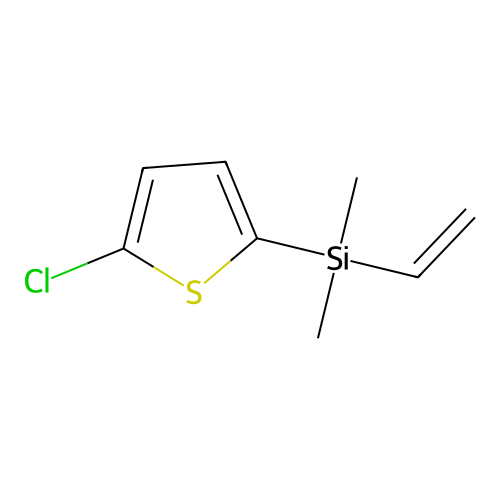 Vinyldimethyl(5-chlorothienyl-2)silane structure