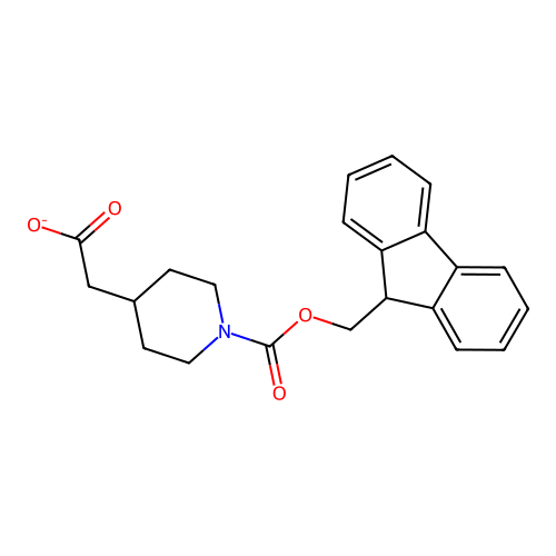 2-[1-(9H-fluoren-9-ylmethoxycarbonyl)piperidin-4-yl]acetate structure