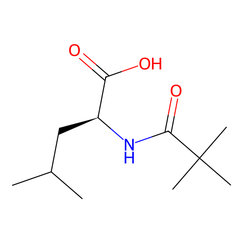 (2S)-2-(2,2-Dimethylpropanamido)-4-methylpentanoic acid structure