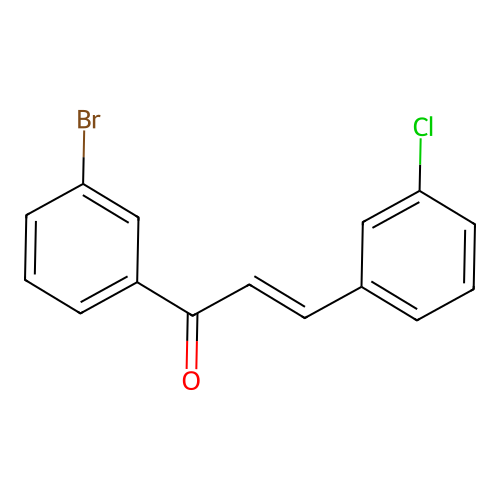 (2E)-1-(3-Bromophenyl)-3-(3-chlorophenyl)prop-2-en-1-one structure