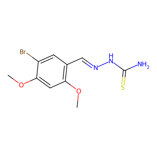 5-Bromo-2,4-dimethoxybenzaldehyde thiosemicarbazone structure