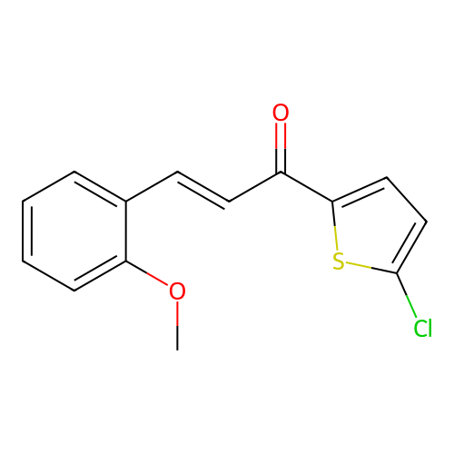 2-Propen-1-one, 1-(5-chloro-2-thienyl)-3-(2-methoxyphenyl)-, (E)- structure