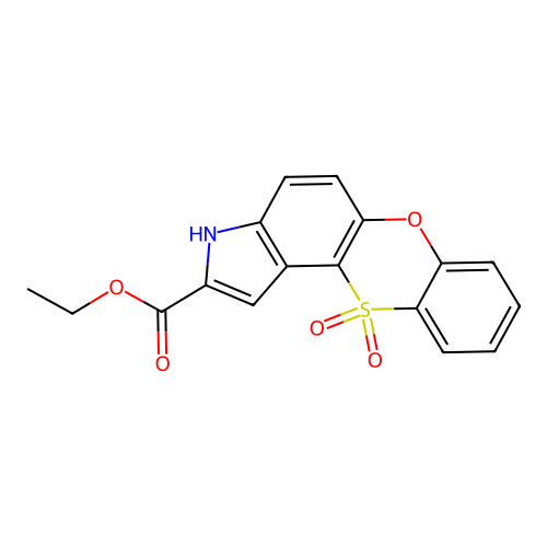 ethyl 3H-benzo[5,6][1,4]oxathiino[3,2-e]indole-2-carboxylate 11,11-dioxide structure