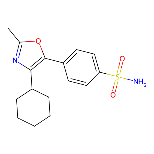 Benzenesulfonamide,4-(4-cyclohexyl-2-methyl-5-oxazolyl)- structure
