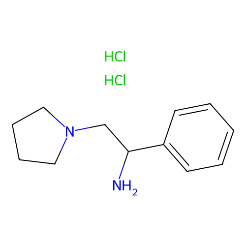 alpha-Phenyl-1-pyrrolidineethanamine dihydrochloride structure