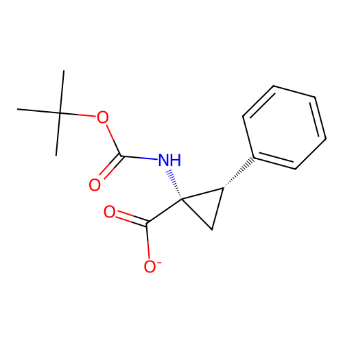 1-{[tert-Butoxy(hydroxy)methylidene]amino}-2-phenylcyclopropane-1-carboxylate structure