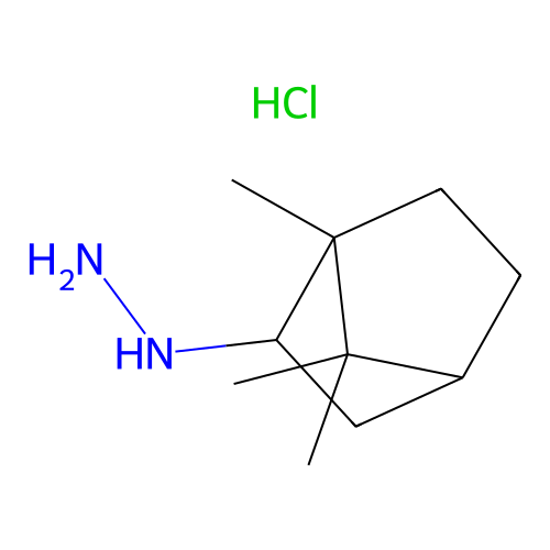 Hydrazine, (2-bornyl)-, monohydrochloride, endo-(+-)- structure