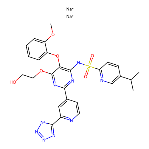 Tezosentan disodium structure