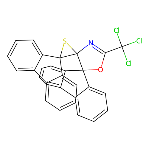 Trispiro[9H-fluorene-9,5'(4'H)-oxazole-4',2''-thiirane-3'',9 structure