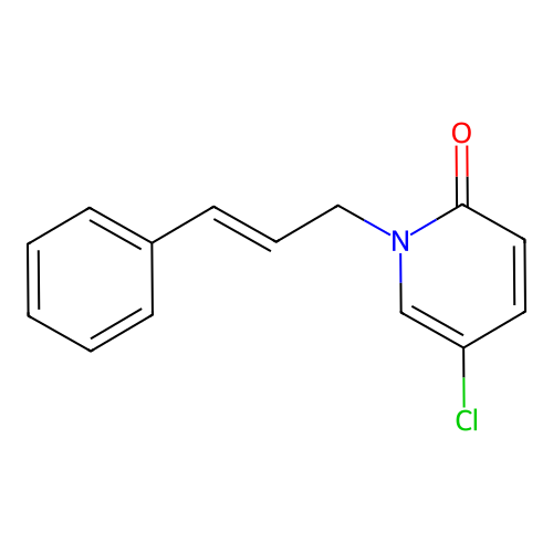 5-chloro-1-cinnamyl-2(1H)-pyridinone structure