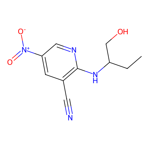 2-(1-Hydroxymethyl-propylamino)-5-nitro-nicotinonitrile structure