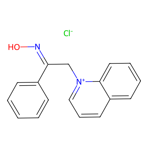 Quinolinium, 1-(2-(hydroxyimino)-2-phenylethyl)-, chloride structure