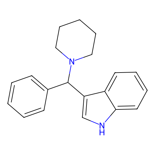 3-(Phenyl-1-piperidinylmethyl)-1h-indole structure