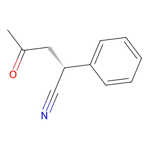 Benzeneacetonitrile, alpha-(2-oxopropyl)-, (R)- structure
