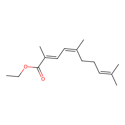 ethyl (2E,4Z)-2,5,9-trimethyldeca-2,4,8-trienoate structure