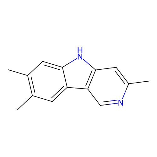3,7,8-trimethyl-5H-pyrido[4,3-b]indole structure
