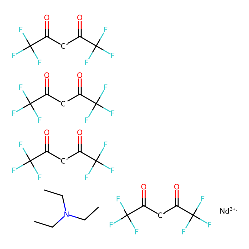 Chemical Compound (C26H19F24NNdO8-) structure
