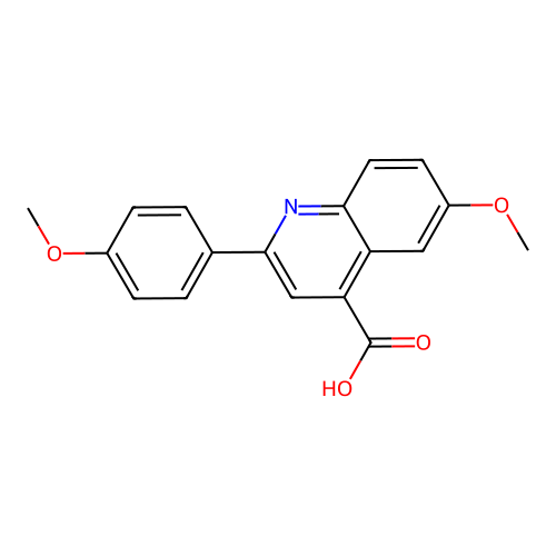 6-Methoxy-2-(4-methoxyphenyl)quinoline-4-carboxylic acid structure