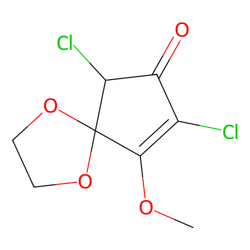1,3-Dichloro-4-methoxy-6,9-dioxaspiro[4.4]non-3-en-2-one structure